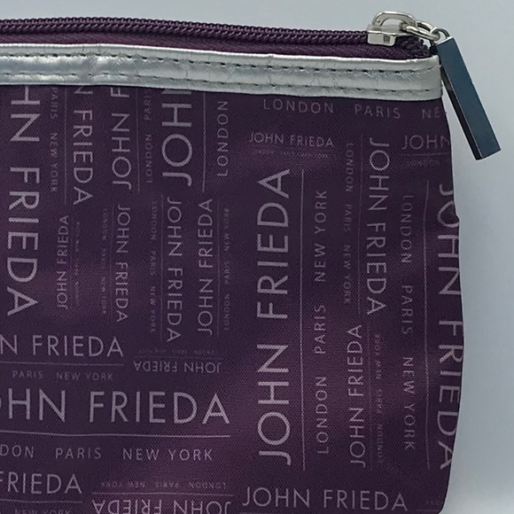 NWOT John Frieda Merlot & Silver Make Up Bag - Picture 5 of 9